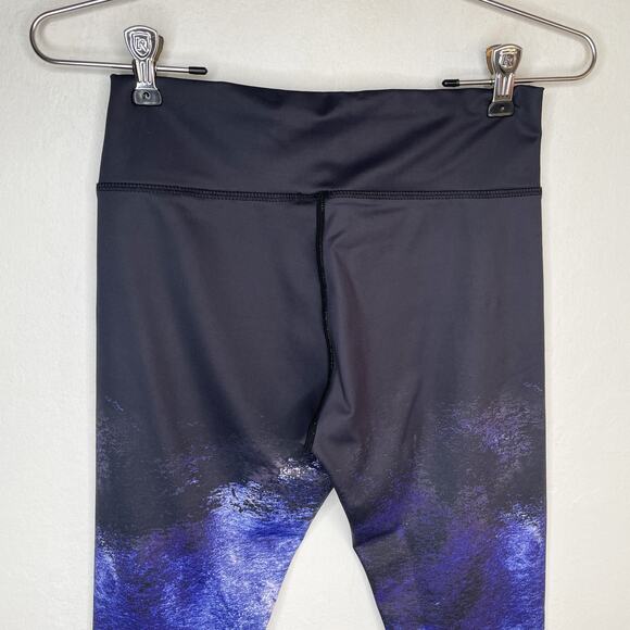 Vie Active Rockell Ocean Galaxy Ombre Mid Rise Full Length Leggings Tights Small - Picture 7 of 14
